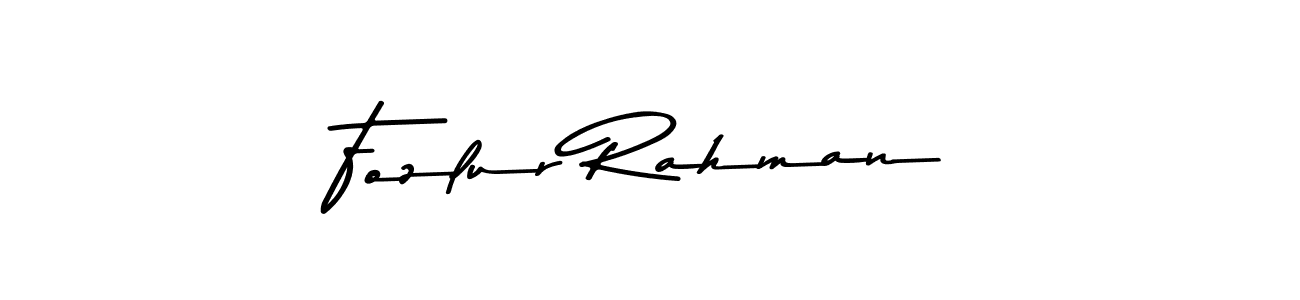 How to make Fozlur Rahman name signature. Use Asem Kandis PERSONAL USE style for creating short signs online. This is the latest handwritten sign. Fozlur Rahman signature style 9 images and pictures png