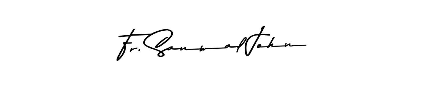 How to make Fr. Sanwal John name signature. Use Asem Kandis PERSONAL USE style for creating short signs online. This is the latest handwritten sign. Fr. Sanwal John signature style 9 images and pictures png