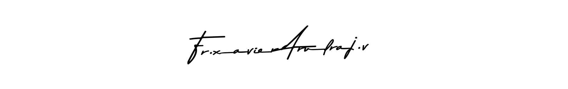 Here are the top 10 professional signature styles for the name Fr.xavier Arulraj.v. These are the best autograph styles you can use for your name. Fr.xavier Arulraj.v signature style 9 images and pictures png