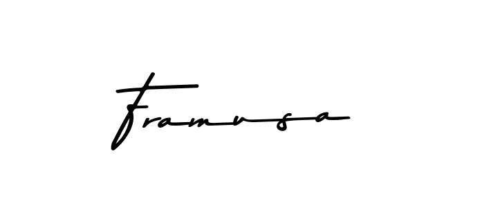 Design your own signature with our free online signature maker. With this signature software, you can create a handwritten (Asem Kandis PERSONAL USE) signature for name Framusa. Framusa signature style 9 images and pictures png