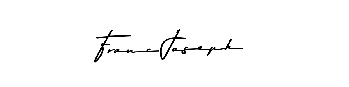 Make a beautiful signature design for name Franc Joseph. With this signature (Asem Kandis PERSONAL USE) style, you can create a handwritten signature for free. Franc Joseph signature style 9 images and pictures png