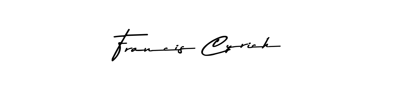 Also You can easily find your signature by using the search form. We will create Francis Cyrich name handwritten signature images for you free of cost using Asem Kandis PERSONAL USE sign style. Francis Cyrich signature style 9 images and pictures png