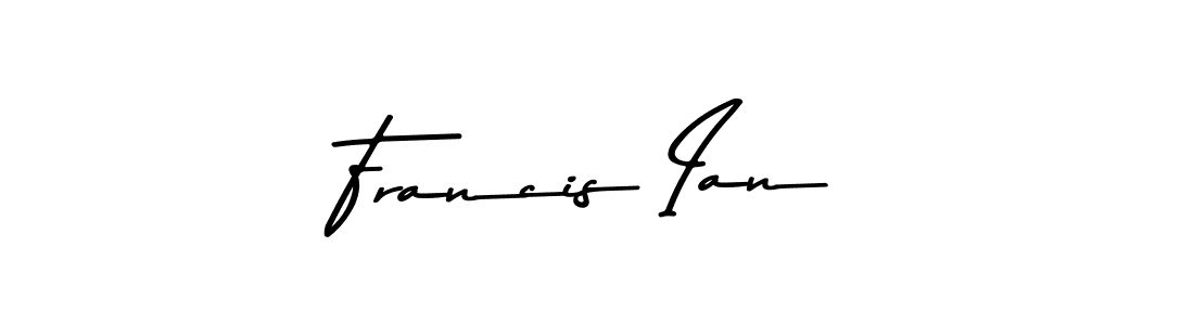 Asem Kandis PERSONAL USE is a professional signature style that is perfect for those who want to add a touch of class to their signature. It is also a great choice for those who want to make their signature more unique. Get Francis Ian name to fancy signature for free. Francis Ian signature style 9 images and pictures png