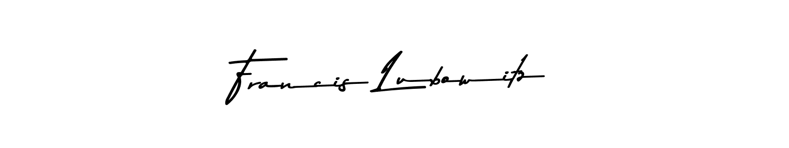 Create a beautiful signature design for name Francis Lubowitz. With this signature (Asem Kandis PERSONAL USE) fonts, you can make a handwritten signature for free. Francis Lubowitz signature style 9 images and pictures png