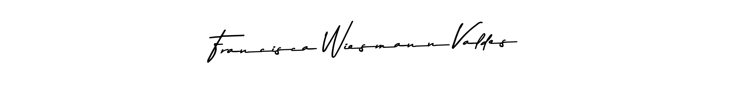 Design your own signature with our free online signature maker. With this signature software, you can create a handwritten (Asem Kandis PERSONAL USE) signature for name Francisca Wiesmann Valdes. Francisca Wiesmann Valdes signature style 9 images and pictures png