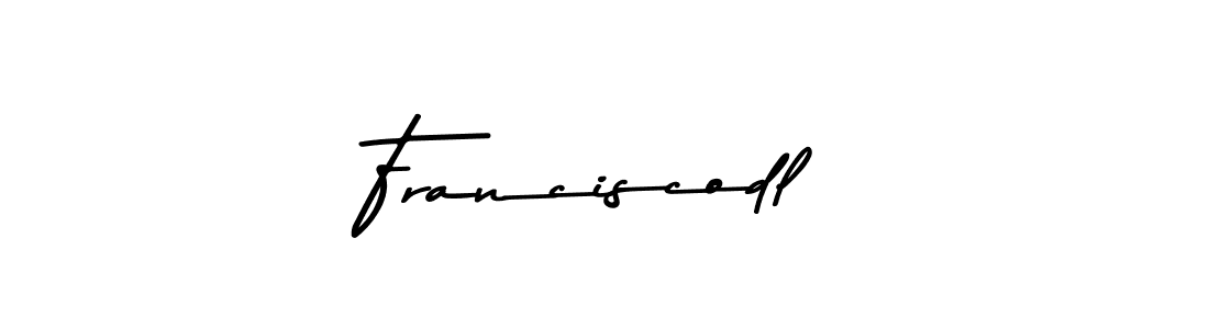 How to make Franciscodl name signature. Use Asem Kandis PERSONAL USE style for creating short signs online. This is the latest handwritten sign. Franciscodl signature style 9 images and pictures png