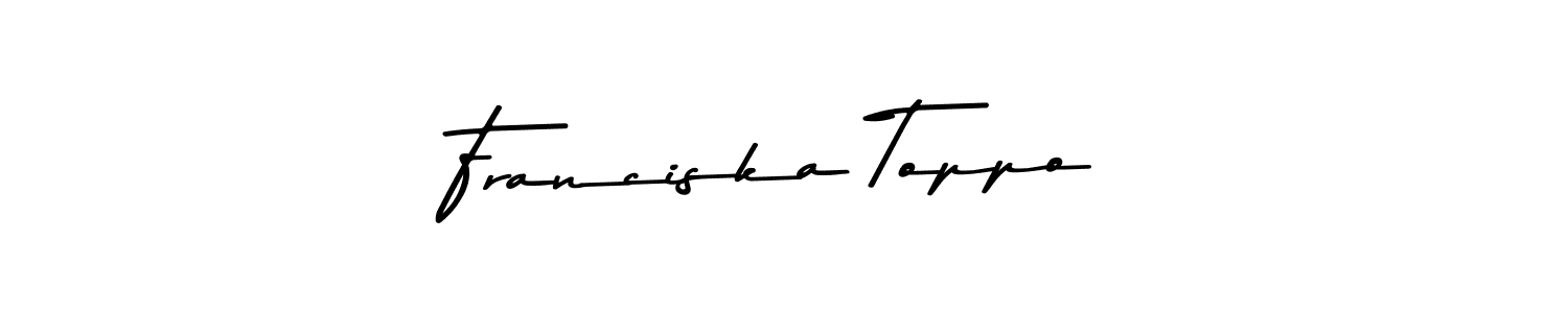 Design your own signature with our free online signature maker. With this signature software, you can create a handwritten (Asem Kandis PERSONAL USE) signature for name Franciska Toppo. Franciska Toppo signature style 9 images and pictures png