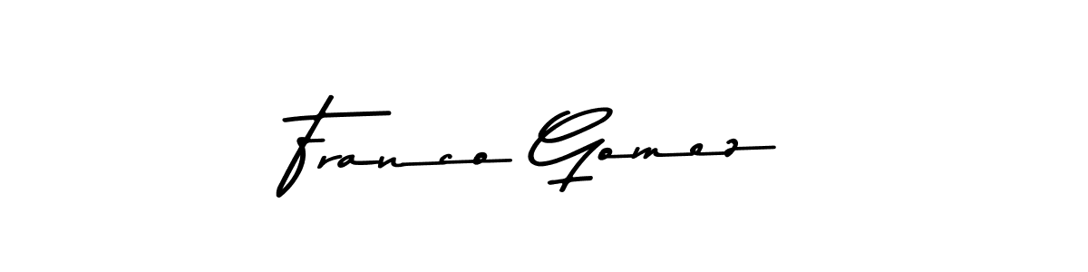 The best way (Asem Kandis PERSONAL USE) to make a short signature is to pick only two or three words in your name. The name Franco Gomez include a total of six letters. For converting this name. Franco Gomez signature style 9 images and pictures png