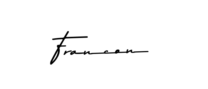 You should practise on your own different ways (Asem Kandis PERSONAL USE) to write your name (Francon) in signature. don't let someone else do it for you. Francon signature style 9 images and pictures png