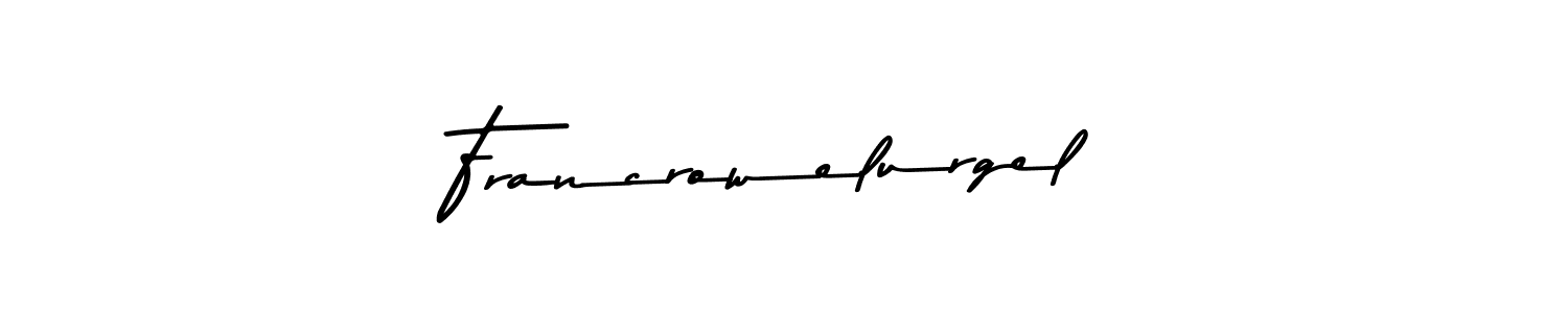 Check out images of Autograph of Francrowelurgel name. Actor Francrowelurgel Signature Style. Asem Kandis PERSONAL USE is a professional sign style online. Francrowelurgel signature style 9 images and pictures png