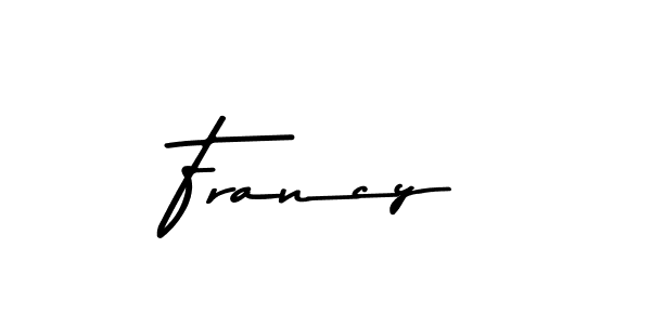 Create a beautiful signature design for name Francy. With this signature (Asem Kandis PERSONAL USE) fonts, you can make a handwritten signature for free. Francy signature style 9 images and pictures png