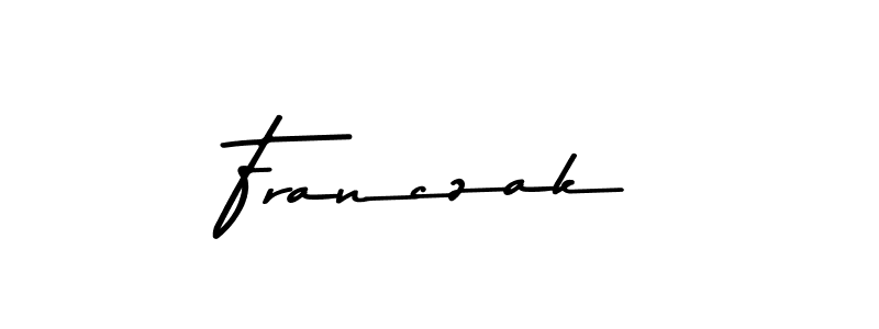 Create a beautiful signature design for name Franczak. With this signature (Asem Kandis PERSONAL USE) fonts, you can make a handwritten signature for free. Franczak signature style 9 images and pictures png