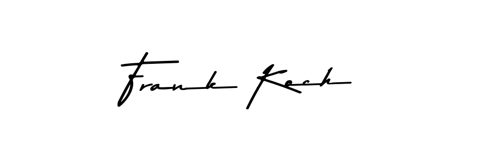 How to make Frank Koch name signature. Use Asem Kandis PERSONAL USE style for creating short signs online. This is the latest handwritten sign. Frank Koch signature style 9 images and pictures png