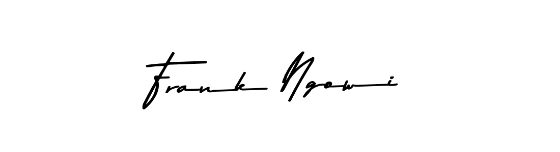 How to make Frank Ngowi name signature. Use Asem Kandis PERSONAL USE style for creating short signs online. This is the latest handwritten sign. Frank Ngowi signature style 9 images and pictures png