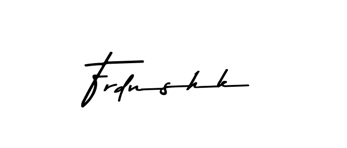 The best way (Asem Kandis PERSONAL USE) to make a short signature is to pick only two or three words in your name. The name Frdnshk include a total of six letters. For converting this name. Frdnshk signature style 9 images and pictures png