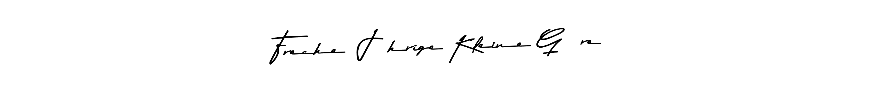 How to make Freche  Jährige Kleine Göre name signature. Use Asem Kandis PERSONAL USE style for creating short signs online. This is the latest handwritten sign. Freche  Jährige Kleine Göre signature style 9 images and pictures png