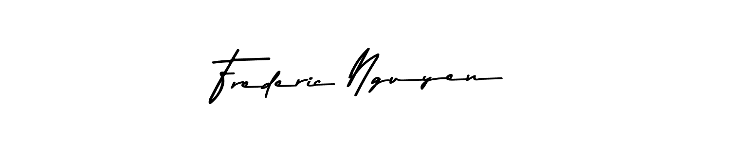 Create a beautiful signature design for name Frederic Nguyen. With this signature (Asem Kandis PERSONAL USE) fonts, you can make a handwritten signature for free. Frederic Nguyen signature style 9 images and pictures png