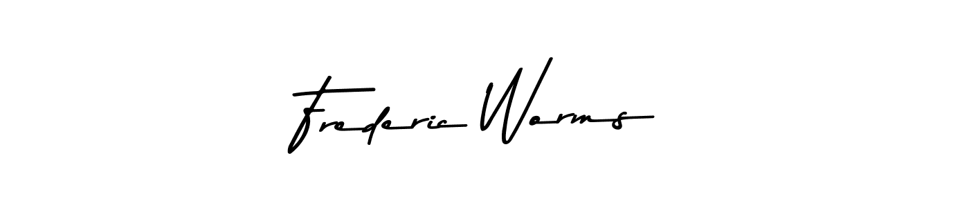 How to make Frederic Worms name signature. Use Asem Kandis PERSONAL USE style for creating short signs online. This is the latest handwritten sign. Frederic Worms signature style 9 images and pictures png