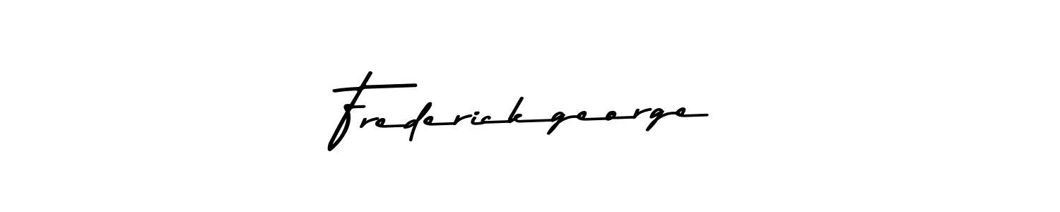 How to make Frederickgeorge name signature. Use Asem Kandis PERSONAL USE style for creating short signs online. This is the latest handwritten sign. Frederickgeorge signature style 9 images and pictures png