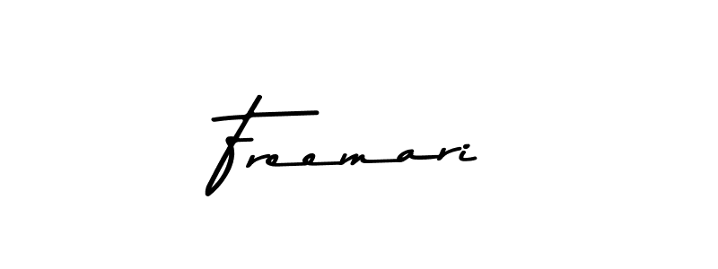 How to make Freemari name signature. Use Asem Kandis PERSONAL USE style for creating short signs online. This is the latest handwritten sign. Freemari signature style 9 images and pictures png