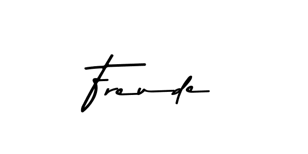You should practise on your own different ways (Asem Kandis PERSONAL USE) to write your name (Freude) in signature. don't let someone else do it for you. Freude signature style 9 images and pictures png