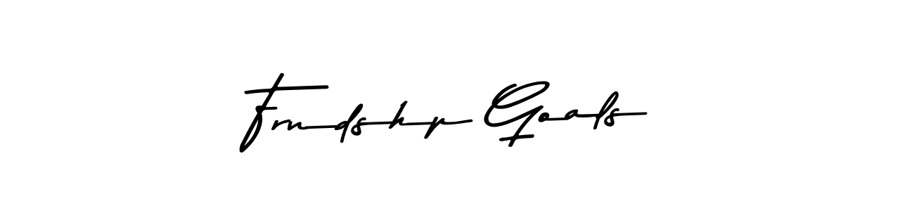 Also You can easily find your signature by using the search form. We will create Frndshp Goals name handwritten signature images for you free of cost using Asem Kandis PERSONAL USE sign style. Frndshp Goals signature style 9 images and pictures png