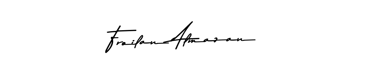 How to make Froilan Almazan name signature. Use Asem Kandis PERSONAL USE style for creating short signs online. This is the latest handwritten sign. Froilan Almazan signature style 9 images and pictures png