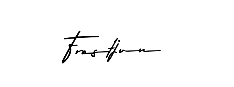 Create a beautiful signature design for name Frostjun. With this signature (Asem Kandis PERSONAL USE) fonts, you can make a handwritten signature for free. Frostjun signature style 9 images and pictures png