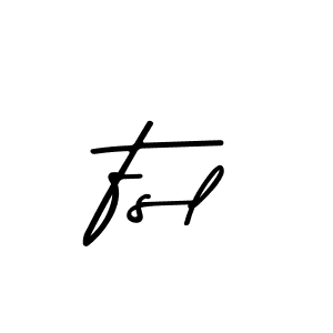 Create a beautiful signature design for name Fsl. With this signature (Asem Kandis PERSONAL USE) fonts, you can make a handwritten signature for free. Fsl signature style 9 images and pictures png