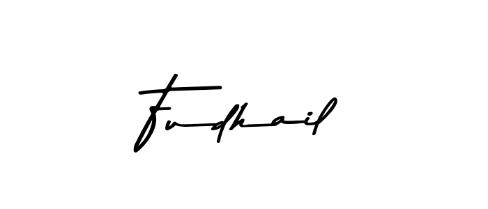 Make a beautiful signature design for name Fudhail. With this signature (Asem Kandis PERSONAL USE) style, you can create a handwritten signature for free. Fudhail signature style 9 images and pictures png