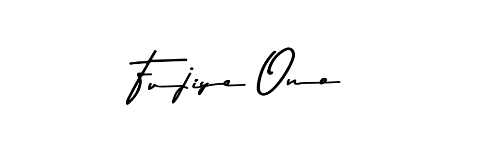 How to make Fujiye Ono name signature. Use Asem Kandis PERSONAL USE style for creating short signs online. This is the latest handwritten sign. Fujiye Ono signature style 9 images and pictures png