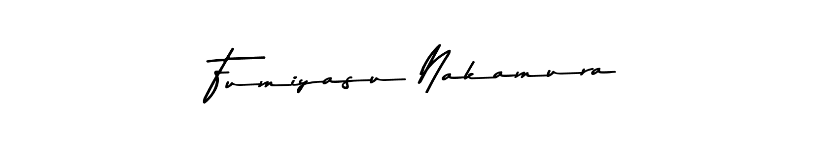 Fumiyasu Nakamura stylish signature style. Best Handwritten Sign (Asem Kandis PERSONAL USE) for my name. Handwritten Signature Collection Ideas for my name Fumiyasu Nakamura. Fumiyasu Nakamura signature style 9 images and pictures png