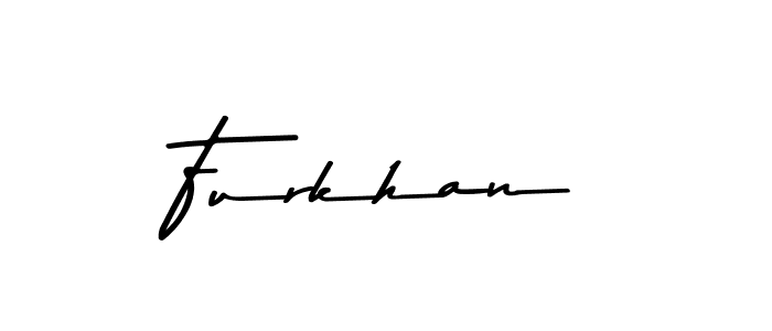 Make a beautiful signature design for name Furkhan. With this signature (Asem Kandis PERSONAL USE) style, you can create a handwritten signature for free. Furkhan signature style 9 images and pictures png