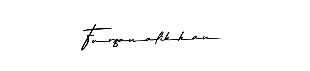 How to make Furqanalikhan name signature. Use Asem Kandis PERSONAL USE style for creating short signs online. This is the latest handwritten sign. Furqanalikhan signature style 9 images and pictures png