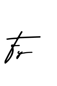 Create a beautiful signature design for name Fy. With this signature (Asem Kandis PERSONAL USE) fonts, you can make a handwritten signature for free. Fy signature style 9 images and pictures png