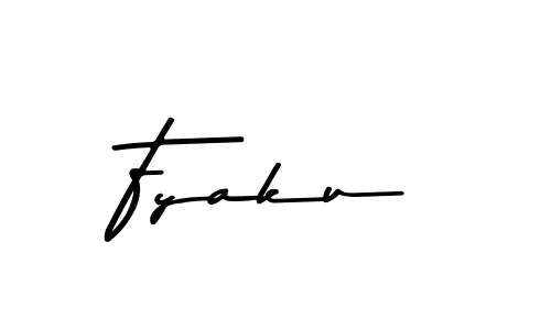 Create a beautiful signature design for name Fyaku. With this signature (Asem Kandis PERSONAL USE) fonts, you can make a handwritten signature for free. Fyaku signature style 9 images and pictures png