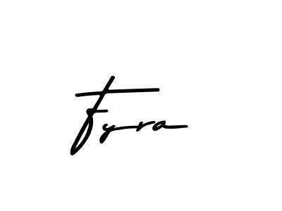 Create a beautiful signature design for name Fyra. With this signature (Asem Kandis PERSONAL USE) fonts, you can make a handwritten signature for free. Fyra signature style 9 images and pictures png