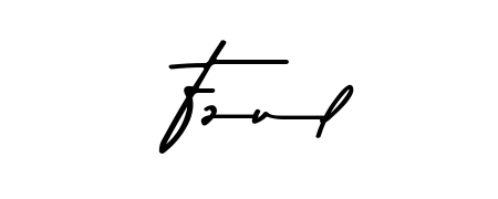 Achieve flawless digital penmanship with Fzul name in Asem Kandis PERSONAL USE font. The perfect tool for creating online signatures. Fzul signature style 9 images and pictures png