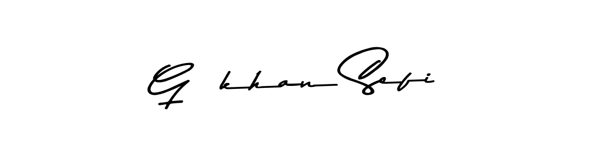 How to make Gökhan Sefi name signature. Use Asem Kandis PERSONAL USE style for creating short signs online. This is the latest handwritten sign. Gökhan Sefi signature style 9 images and pictures png