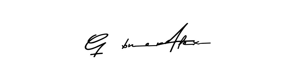 Asem Kandis PERSONAL USE is a professional signature style that is perfect for those who want to add a touch of class to their signature. It is also a great choice for those who want to make their signature more unique. Get Gübner Alex name to fancy signature for free. Gübner Alex signature style 9 images and pictures png