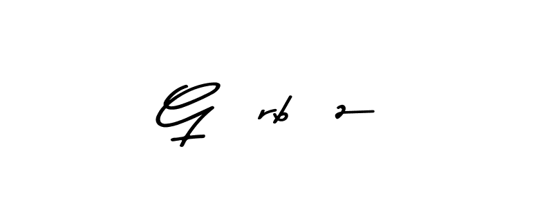 How to make Gürbüz name signature. Use Asem Kandis PERSONAL USE style for creating short signs online. This is the latest handwritten sign. Gürbüz signature style 9 images and pictures png