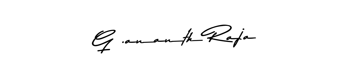 How to make G .ananth Raja name signature. Use Asem Kandis PERSONAL USE style for creating short signs online. This is the latest handwritten sign. G .ananth Raja signature style 9 images and pictures png