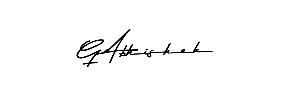 Create a beautiful signature design for name G Abhishek. With this signature (Asem Kandis PERSONAL USE) fonts, you can make a handwritten signature for free. G Abhishek signature style 9 images and pictures png