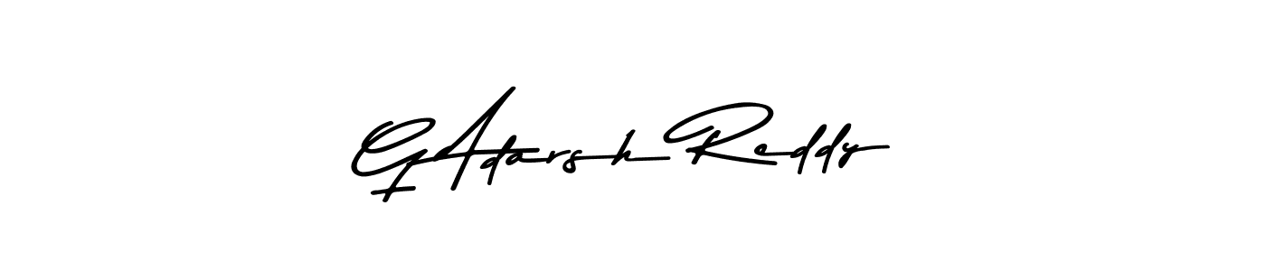 The best way (Asem Kandis PERSONAL USE) to make a short signature is to pick only two or three words in your name. The name G Adarsh Reddy include a total of six letters. For converting this name. G Adarsh Reddy signature style 9 images and pictures png