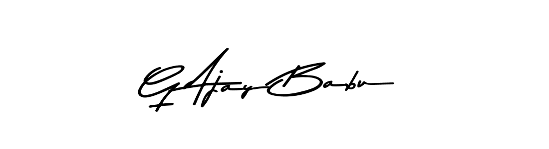 The best way (Asem Kandis PERSONAL USE) to make a short signature is to pick only two or three words in your name. The name G Ajay Babu include a total of six letters. For converting this name. G Ajay Babu signature style 9 images and pictures png