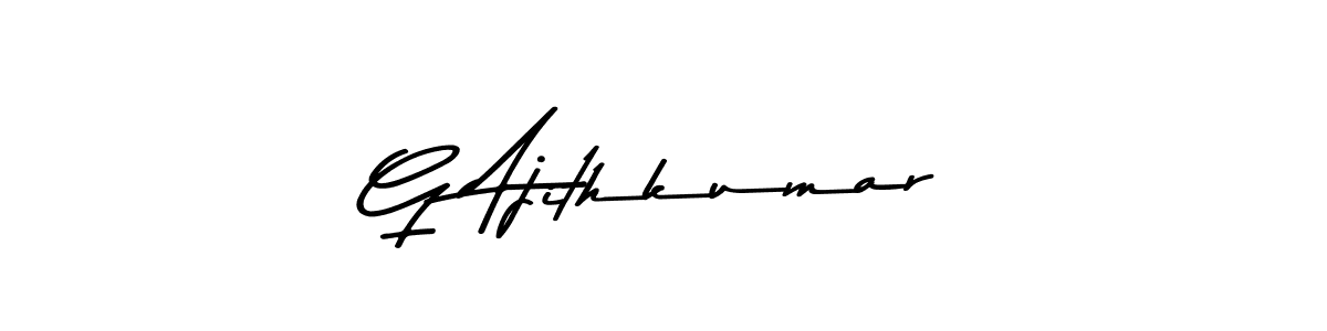 Use a signature maker to create a handwritten signature online. With this signature software, you can design (Asem Kandis PERSONAL USE) your own signature for name G Ajithkumar. G Ajithkumar signature style 9 images and pictures png