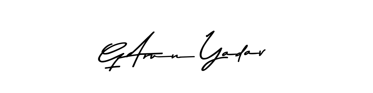 Make a beautiful signature design for name G Arun Yadav. With this signature (Asem Kandis PERSONAL USE) style, you can create a handwritten signature for free. G Arun Yadav signature style 9 images and pictures png