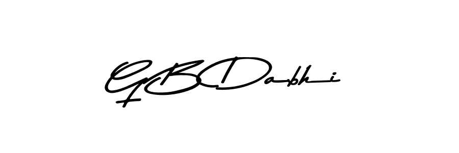 Similarly Asem Kandis PERSONAL USE is the best handwritten signature design. Signature creator online .You can use it as an online autograph creator for name G B Dabhi. G B Dabhi signature style 9 images and pictures png