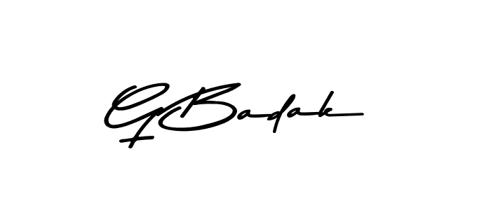 Create a beautiful signature design for name G Badak. With this signature (Asem Kandis PERSONAL USE) fonts, you can make a handwritten signature for free. G Badak signature style 9 images and pictures png