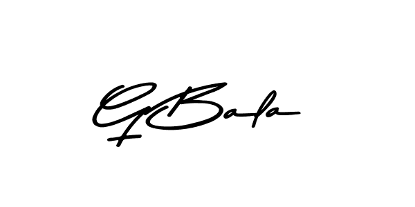 The best way (Asem Kandis PERSONAL USE) to make a short signature is to pick only two or three words in your name. The name G Bala include a total of six letters. For converting this name. G Bala signature style 9 images and pictures png